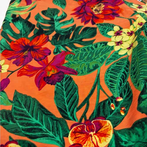 Panama Jack Tropical Floral Pants NWT Size L Wide Leg Beach Resort - Picture 7 of 9